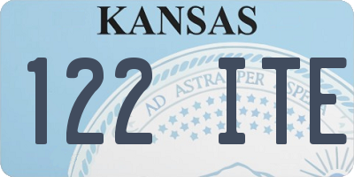 KS license plate 122ITE