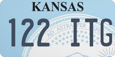 KS license plate 122ITG