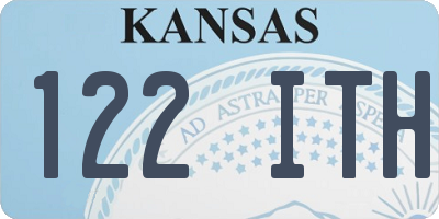 KS license plate 122ITH