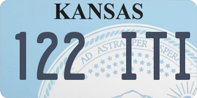 KS license plate 122ITI
