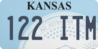 KS license plate 122ITM