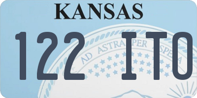 KS license plate 122ITO