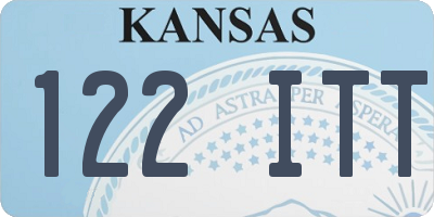 KS license plate 122ITT