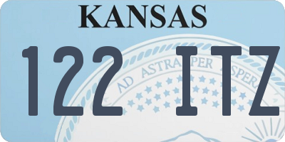 KS license plate 122ITZ