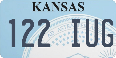 KS license plate 122IUG