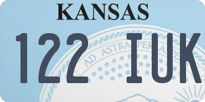 KS license plate 122IUK