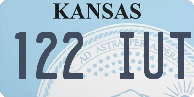 KS license plate 122IUT