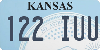 KS license plate 122IUU