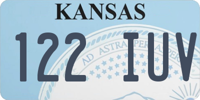 KS license plate 122IUV