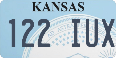 KS license plate 122IUX