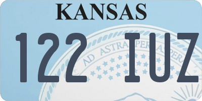 KS license plate 122IUZ