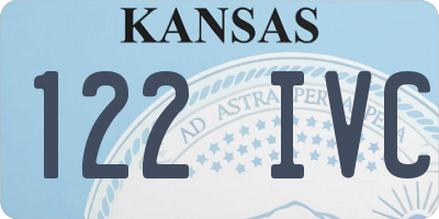 KS license plate 122IVC