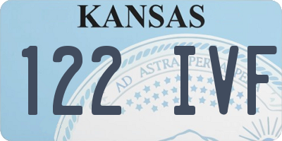 KS license plate 122IVF