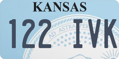 KS license plate 122IVK