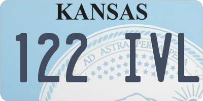 KS license plate 122IVL