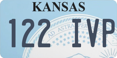 KS license plate 122IVP