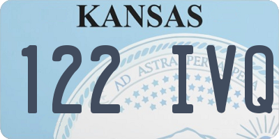 KS license plate 122IVQ