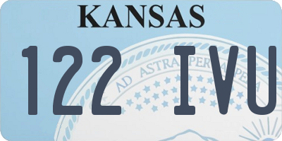 KS license plate 122IVU