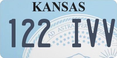 KS license plate 122IVV