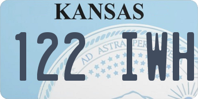 KS license plate 122IWH
