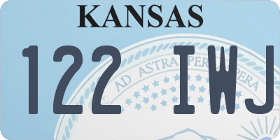 KS license plate 122IWJ