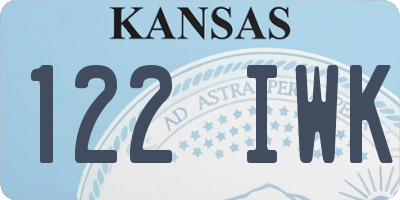 KS license plate 122IWK