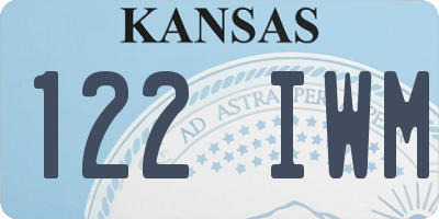 KS license plate 122IWM