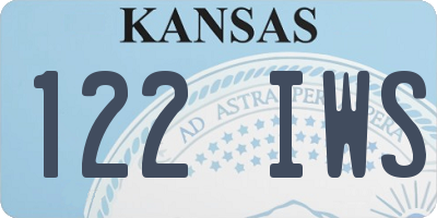 KS license plate 122IWS