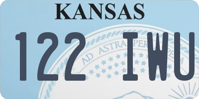 KS license plate 122IWU