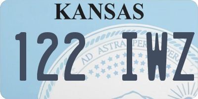 KS license plate 122IWZ