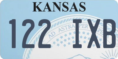 KS license plate 122IXB