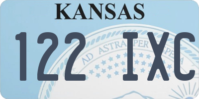 KS license plate 122IXC