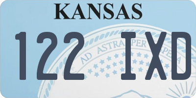 KS license plate 122IXD