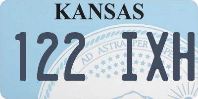KS license plate 122IXH