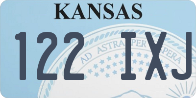 KS license plate 122IXJ