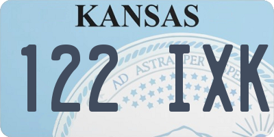 KS license plate 122IXK