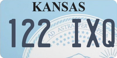 KS license plate 122IXQ