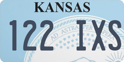 KS license plate 122IXS