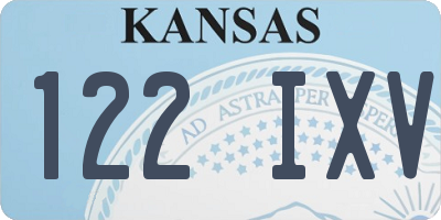 KS license plate 122IXV