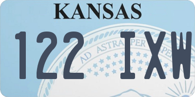 KS license plate 122IXW