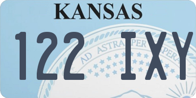 KS license plate 122IXY