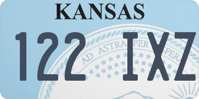 KS license plate 122IXZ