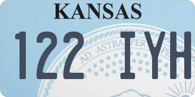 KS license plate 122IYH