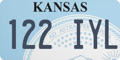 KS license plate 122IYL