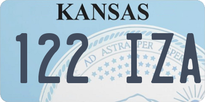 KS license plate 122IZA