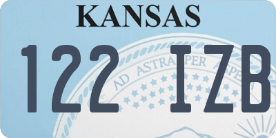 KS license plate 122IZB