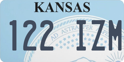 KS license plate 122IZM
