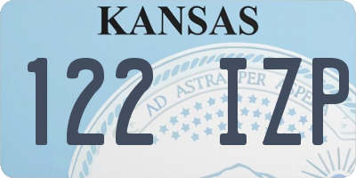 KS license plate 122IZP