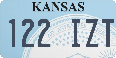KS license plate 122IZT