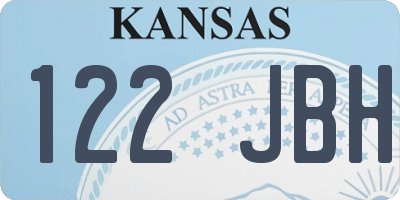 KS license plate 122JBH